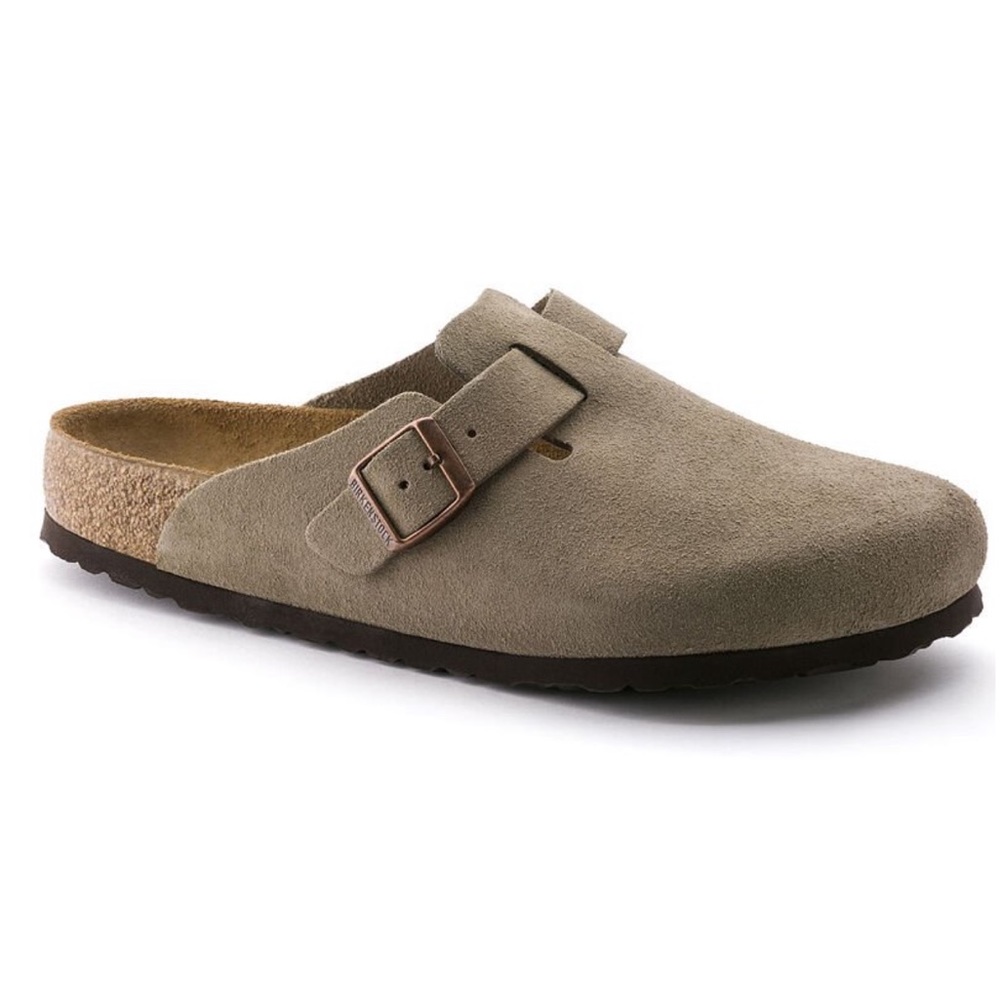 Birkenstock’s Boston Taupe Suede